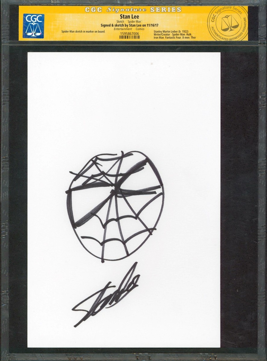 Stan Lee Marvel Authentic Signed 7x10.5 Spider-Man Hand