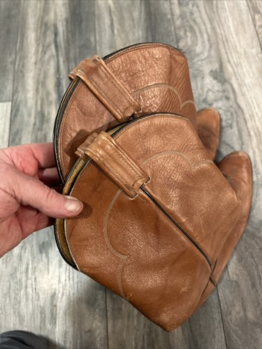 Stivali western cowboy Tony Lama 5084 da uomo taglia 11,5 D in pelle marrone - Foto 12 di 14