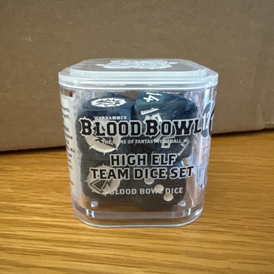 Blood Bowl High Elf Team Würfel Set - Warhammer Official Blue Swirl Dice