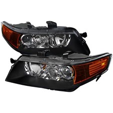 For 04-05 Acura Tsx Projector Headlights Black Amber For Models Woe Hid For 04-05 Acura Tsx Projector Headlights Black Amber For Models Woe Hid