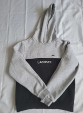 Image of Lacoste Kids Hoodie,  Age  14, Grey And Black, Brand New