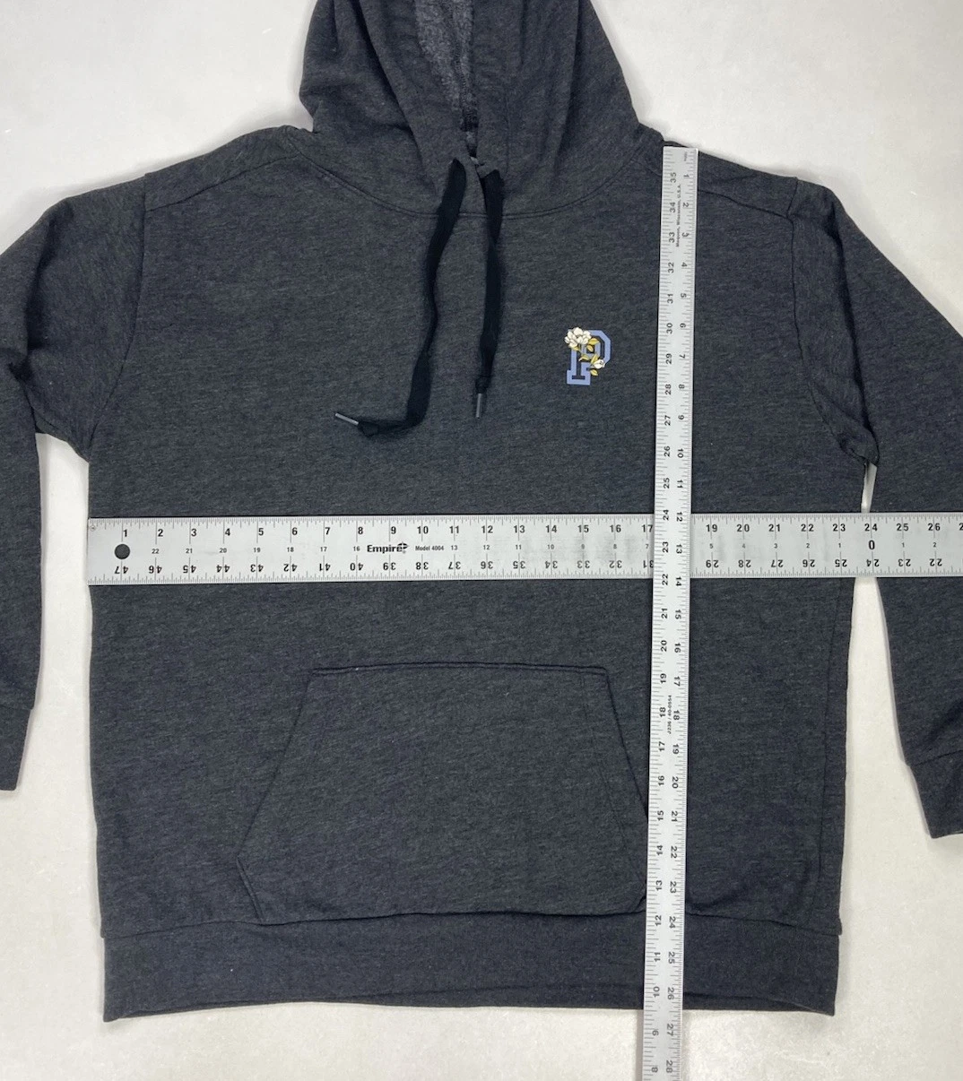 UNDERCOVER Felpa con cappuccio pullover rosa Victoria's Secret P logo floreale donna grande grigio scuro