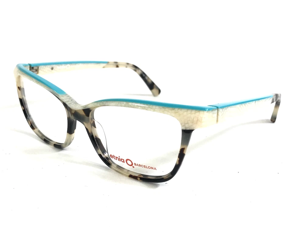 Etnia Barcelona Eyeglasses Frames WELS HVWH Havana White Pearl Blue 52-15-140 - Image 4 of 4