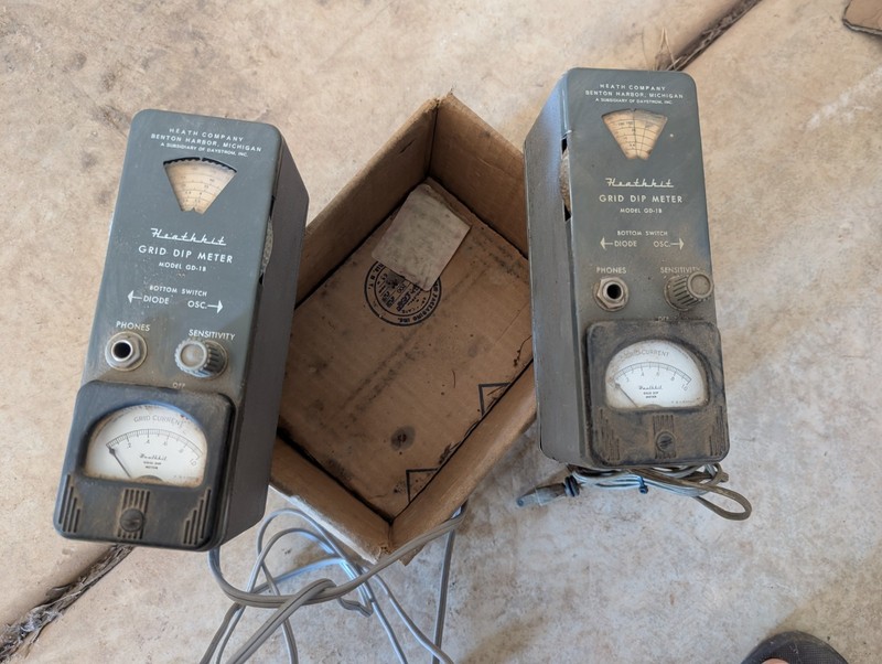 Pair Of Heathkit Grid Dip Meter Model GD-1B  Vintage 