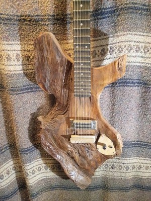 Unique Scalloped Fingerboard Guitar  Right-hand Driftwood Maple Body 