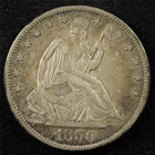 1856-O 50c Seated Liberty Half Dollar - Free Shipping USA