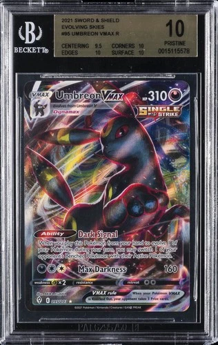 2021 POKEMON SWORD & SHIELD EVOLVING SKIES #95 UMBREON VMAX BGS 10