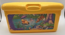 Winnie the Pooh Tigger Eyore Piglet Huggies wipes empty container yellow READ