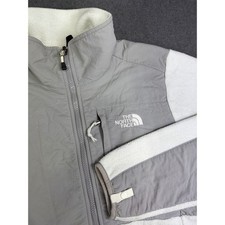 The North Face Denali Fleece Jacket Womens Small Gray White Polartec Outdoor