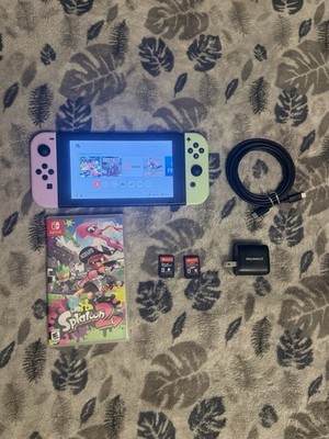 Nintendo Switch Console Purple & Green Joy-Con 32GB WITH 3 GAMES