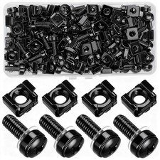 40 Pcs/20 Set Rack Mount Screws and Cage Nuts for Server Rack Cabinet, Black ...