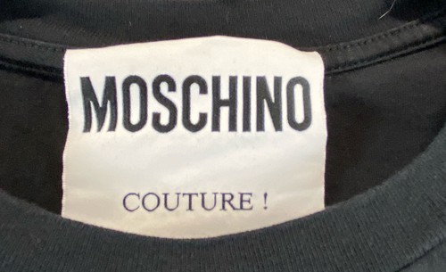 Moschino Unisex Black Graphic Logo T-Shirt Size 34 - Bild 3 von 5