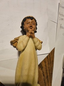 African American Celestial Angel, Little Girl, 7” Tall, Nativity Replacement