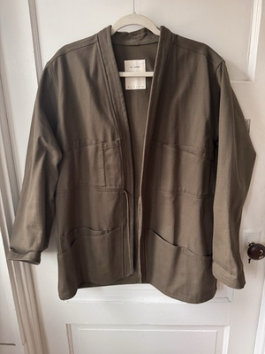 #ad Oil amp; Lumber Noragi Jacket Size Small Olive Green Cotton Twill Chore Jacket $100.00