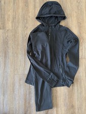 Lululemon Women's Define Cropped Hooded Jacket Set Size 6 Black