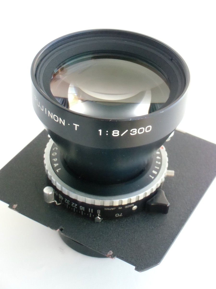 Fuji (Fujinon) T 300mm /f 8.0 lens, Copal shutter, a lens board