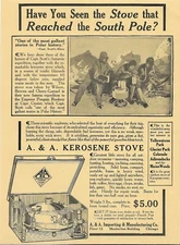 Antique 1900's Camping - A & A Manufacturing Co. - Kerosene Stove - 1913 Art AD