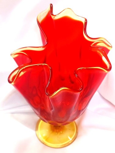 PAÑUELO PEDESTAL ATOMIC LE SMITH AMBERINA JARRÓN ÚNICO VINTAGE MEDIADOS DE SIGLO - Imagen 3 de 7