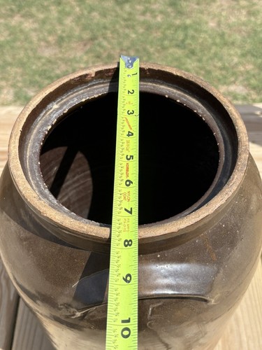 Antico coccio in gres da 5 galloni - Edgefield? Churn in ceramica - Foto 11 di 13