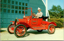 1915 Ford Fire Chief's Car Henry Austin Clark Antique Auto Vintage Postcard