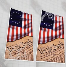 Betsy Ross We The People American Flag Cornhole Cover Wrap Vinyl Decal Sticker
