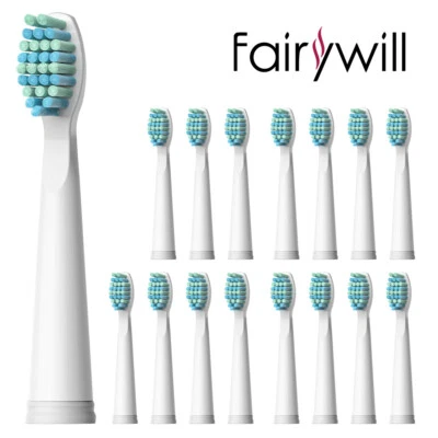 16 Weiß Ersatzbürsten Weiche für Fairywill Elektrische Zahnbürste FW-508 507 917