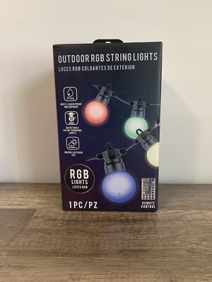 Outdoor / Indoor RBG String Lights with Remote 10ft Each 1 Boxe