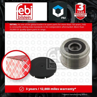 Overrunning Alternator Pulley fits FIAT PANDA 1.3D 2003 on Clutch 77362717 Febi