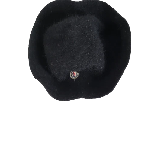 Moncler Angora Sombrero Cubo Unisex Talla Grande Suave Negro Elegante Gorra Foto 2 de 4