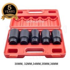 12 Point Axle Hub Nut DEEP IMPACT Socket Set 1/2"Dr Thin Wall Drive Shaft Socket