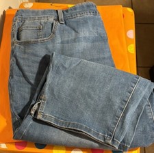 Mid Rise Stretch Denim Capris 40  Comfort Waist 20  Length Size 18W Orig 28