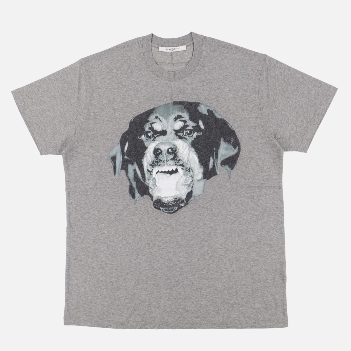 Givenchy Grey Felt Rottweiler T-shirt | Size XXS Columbian