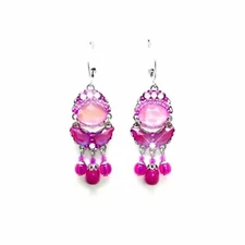 NEW MELIZI “Party Collection” Fuchsia Earrings (Ayala Bar Style) 50% OFF