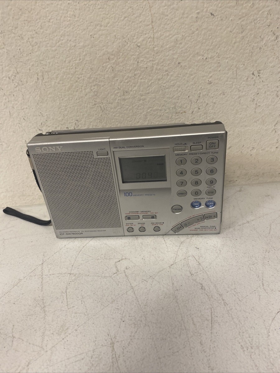 SONY ICF-SW7600GR AM/FM RADIO FM STEREO SYNTHESIZED RECEIVER READ 