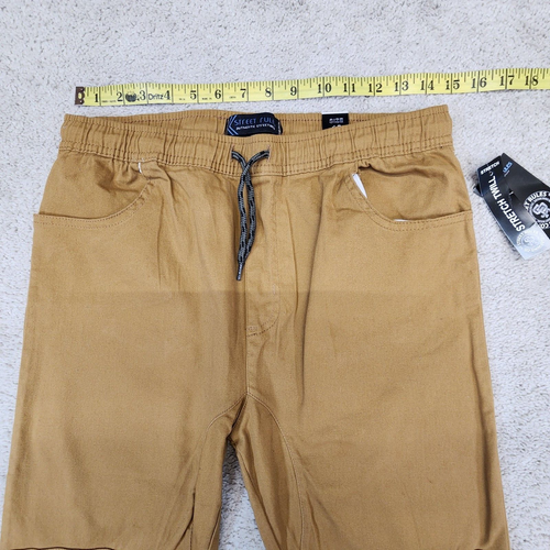 Street Rules Jogger Pants Boys Size 18 Brown Color Elastic Waist Stretch - Picture 2 of 8