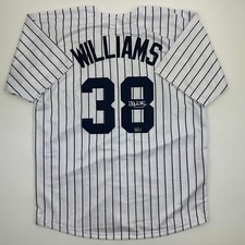 Facsimile Autographed Devin Williams New York Pinstripe Reprint Jersey Men's XL