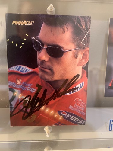 Jeff Gordon Pepsi Generation Next Trading Cards in thick acrylic frame - Picture 2 of 4