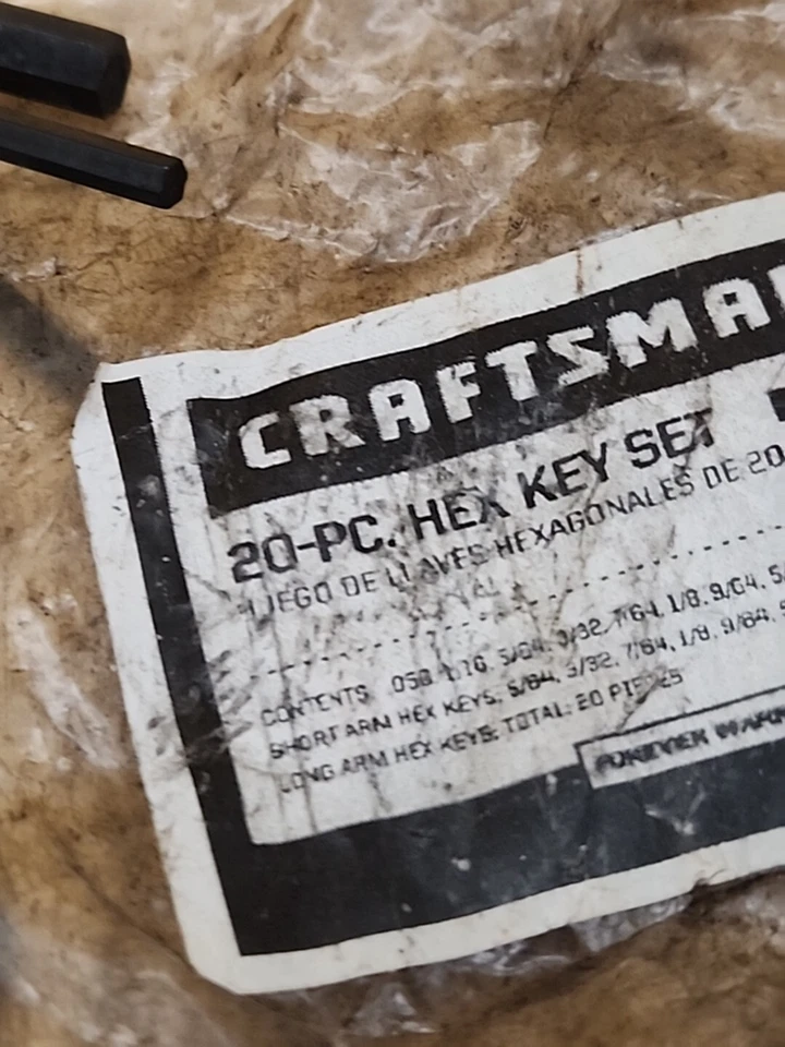 Craftsman  Tools 20-Pc Inch Hex Key Set Incl. Long & Short - Image 4 of 4