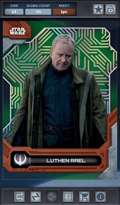 Star Wars Card Trader 2024 High Tek Luthen Rael Imperial Green Base EPIC DIGITAL