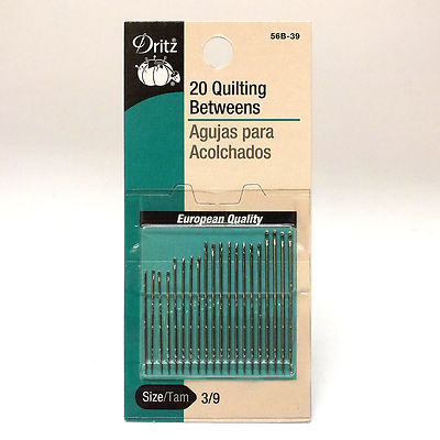 Dritz 20 Quilting Betweens, Size/Tam 3/9, Fast Shipping from US
