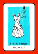 APRON Pattern Full Coverage Front Button Back MAIL ORDER 9017 Vtg 1950's Size M