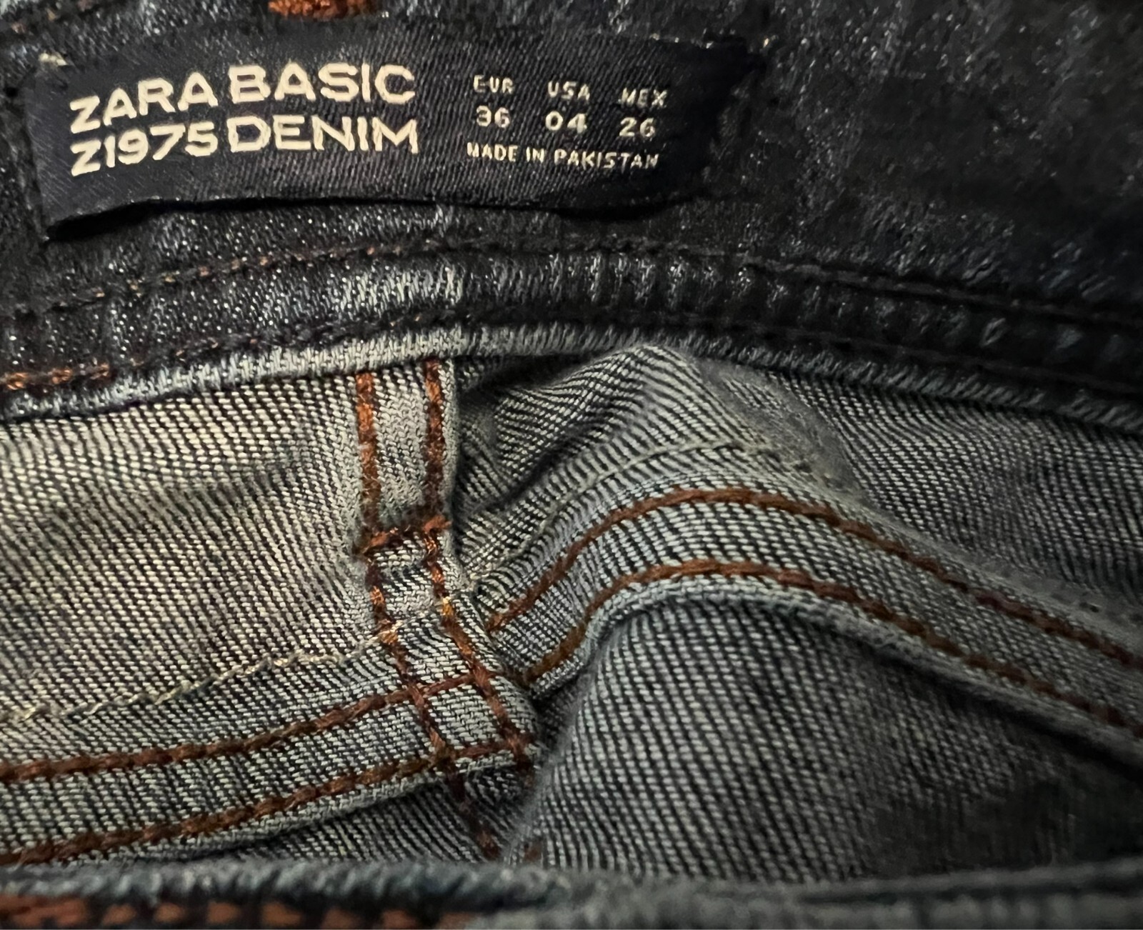 Zara Basic Z1975 Paint Splattered Distressed Skin… - image 11