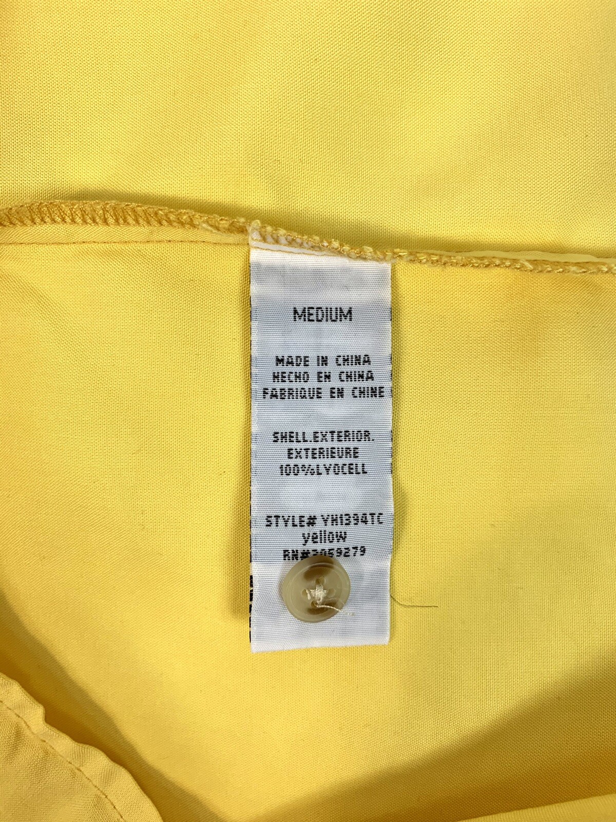 Thread & Supply Yellow Cropped Button Down Short … - image 7