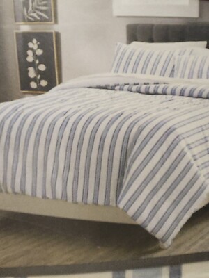 Threshold Cotton Full/Queen Yarn Dyed Stripe Comforter Set