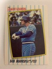 1987 Fleer League Leaders GOOD Bob Horner Atlanta Braves  