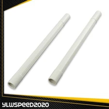 2 Pack 19" White Plastic Vacuum Attachment Wand Pipe Hose Tool Extension 1.25 ID