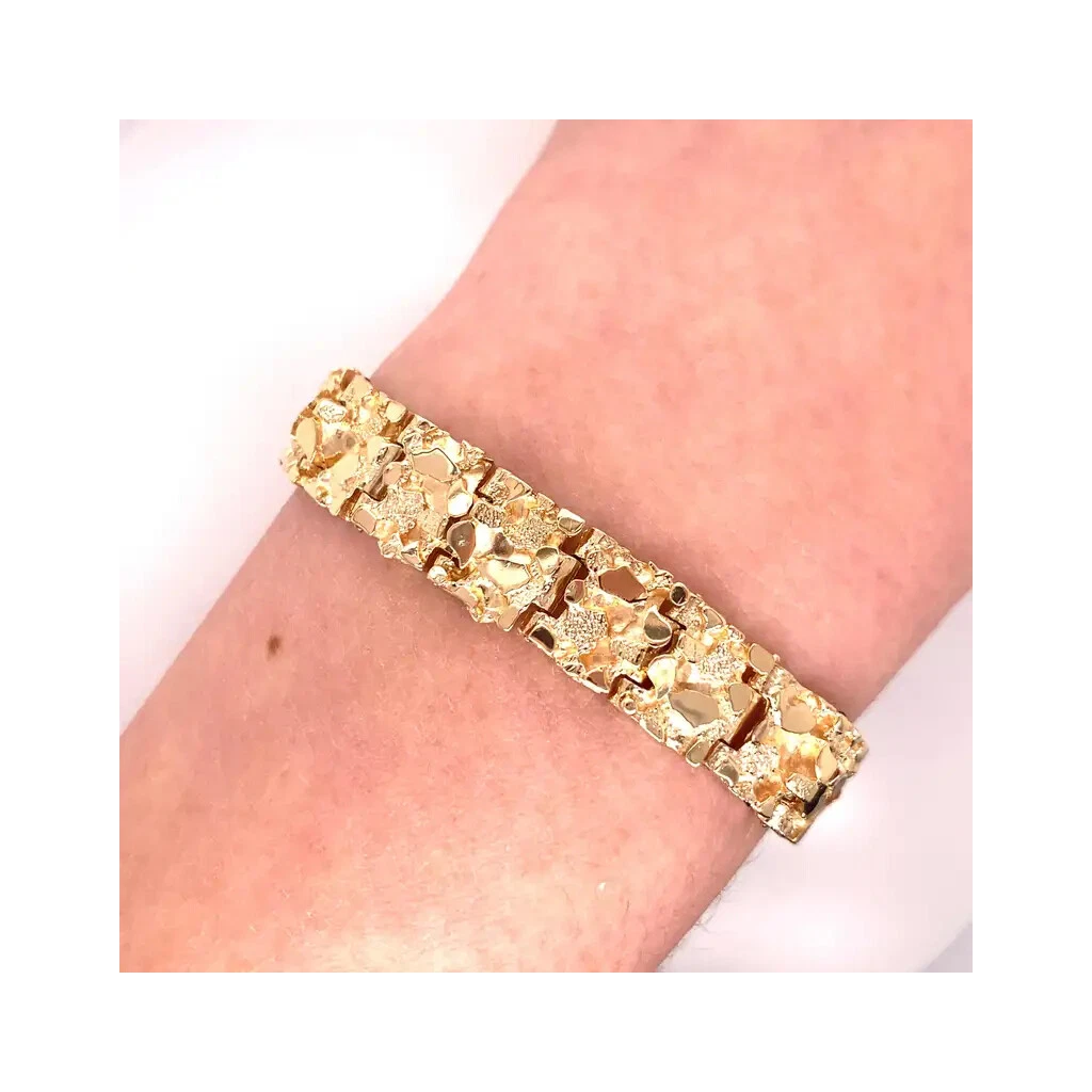 Vintage gold nugget bracelet clearance