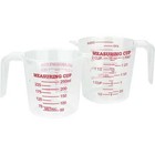 Plastic Measuring Cups Jugs Set of 2 Kitchen Catering Supplies 250ml & 500ml