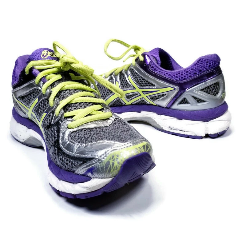Asics Gel Kayano 21 Silver Purple Lime Running Training Shoes Womens Sz 7.5 - Image 3 of 4
