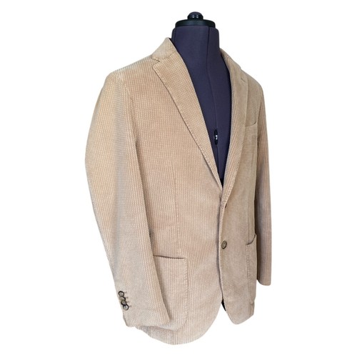 L.B.M. Giacca blazer 1911 marrone chiaro velluto a coste 2 bottoni Italia uomo 50 UK 40R - Foto 5 di 15